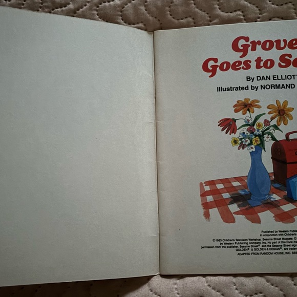 Sesame Street Grover Goes To School Paperback Book Childrens Television Workshop - Picture 2 of 7
